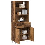 vidaXL Haut Armoire avec tiroir Bois Ancien 69 5 x 34 x 180 cm