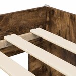 vidaXL Lit haut pour enfants avec bureau Chêne fumé 98 5 x 200 cm