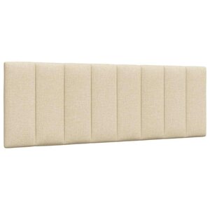 vidaXL Coussin de tête de lit Hanko crème 120 cm tissu