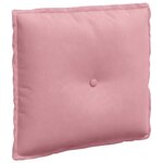 vidaXL Coussin de Dos Rose 50 x 45 cm Tissu en velours côtelé