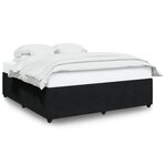 vidaXL Cadre de lit sans matelas noir 200x200 cm velours