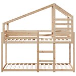 vidaXL Lit superposé sans matelas 90x200 cm bois de pin massif