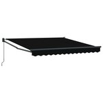 Auvent rétractable manuel noir vidaXL 350x250 cm