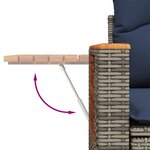 vidaXL Salon de jardin 6 Pièces avec coussins gris résine tressée