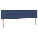 vidaXL Tête de lit à LED Bleu 180x5x78/88 cm Tissu