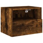 vidaXL Meubles TV muraux 2 Pièces chêne fumé 40x30x30cm bois d'ingénierie