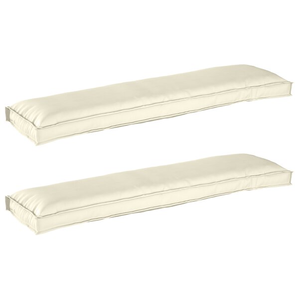 vidaXL Coussins de palette pour banc 2 Pièces Crème 150x40x8 cm Tissu Oxford
