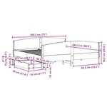 vidaXL Cadre de lit sans matelas blanc 180x200 cm bois massif de pin