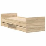 vidaXL Cadre de lit sans matelas chêne sonoma 100x200 cm