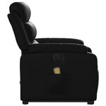 vidaXL Fauteuil inclinable de massage électrique noir similicuir