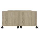 vidaXL Table basse chêne sonoma 75x75x38 cm bois d'ingénierie
