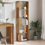 vidaXL Bibliothèque chêne artisanal 45x24x159 cm bois d'ingénierie