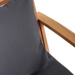 vidaXL Chaises de jardin 2 Pièces Naturel 60 x 65 x 76.5 cm