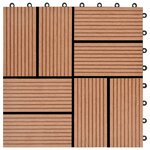 vidaXL Carreau de terrasse 11 Pièces Marron 30 x 30 cm WPC