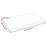 vidaXL Dessus de table bois chêne massif traité bordure assortie