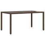 vidaXL Ensemble à manger de jardin et coussins 5Pièces marron rotin verre