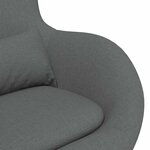vidaXL Fauteuil œuf Gris foncé 63 x 73 x 90 cm tissu