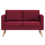 vidaXL Ensemble de canapé 2 Pièces Tissu Rouge bordeaux