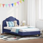 vidaXL Cadre de lit pour enfants avec tête de lit Bleu police