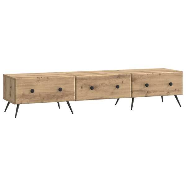 vidaXL Meuble TV 147 x 34 5 x 30 cm Chêne artisanal Bois d'ingénierie