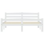 vidaXL Cadre de lit Blanc Bois de pin massif 140x200 cm