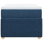 vidaXL Sommier à lattes de lit avec matelas Bleu 80x200 cm Tissu