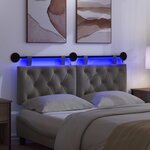 vidaXL Tête de lit suspendue Gris foncé Velours
