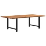 vidaXL Table à manger marron clair bois de chêne massif rectangulaire
