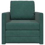 vidaXL Canapé-lit avec coussin Vert foncé 74 x 77 x 81 cm Velours