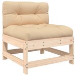 vidaXL Salon de jardin 10 Pièces avec coussins bois massif