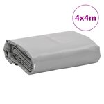 vidaXL Bâche gris 4x4 m 650 g/m²