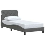 vidaXL Cadre de lit sans matelas gris foncé 90x200 cm tissu