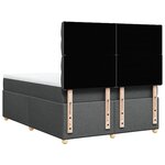 vidaXL Sommier à lattes de lit avec matelas Gris foncé 140x200cm Tissu