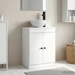 vidaXL Meuble de salle de bain avec évier Blanc 54 x 35 x 83 cm