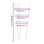 vidaXL Supports pour plantes de jardin 3 anneaux 5Pièces Vert 45 cm Acier