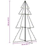 vidaXL Arbre de Noël cône 160 LED d'intérieur/d'extérieur 78x120 cm