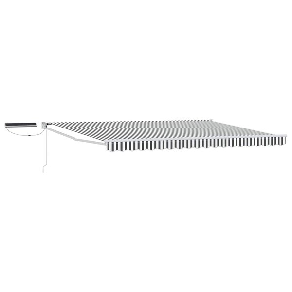 vidaXL Auvent rétractable électrique Anthracite et blanc 5 x 3 m