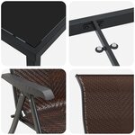 vidaXL Ensemble de salle à manger de jardin 5 pièces Marron Poly Rattan
