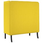vidaXL Canapé à Haut Dossier Jaune clair 109 x 56 x 121 cm tissu