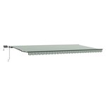 vidaXL Auvent Rétractable Vert et blanc 600 × 350 cm tissu