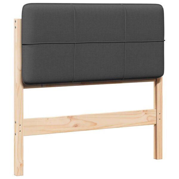 vidaXL Tête de lit capitonnée Brun et gris foncé 90 cm Pin massif