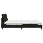 vidaXL Lit avec matelas noir 180x200 cm tissu