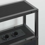 vidaXL Tête de lit de rangement Chêne noir 160 cm Bois d'ingénierie