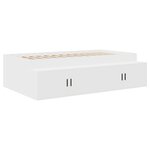 vidaXL Cadre de Lit de Rangement Blanc 100x200 cm