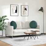 vidaXL Coussins de siège 2 Pièces Vert foncé Ø 40 x 13 cm Velours