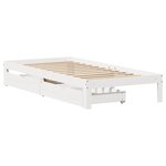 vidaXL Cadre de lit avec tiroirs sans matelas blanc 90x190 cm