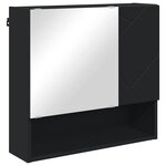 vidaXL Ensemble de mobilier de salle de bain avec tiroir 4 Pièces Noir