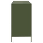 vidaXL Buffet vert olive 135x39x73 5 cm acier laminé à froid