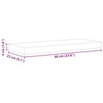 vidaXL Étagère murale flottante chêne et blanc 60x23 5x3 8 cm MDF