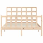 vidaXL Cadre de lit avec tête de lit 120x200 cm bois massif